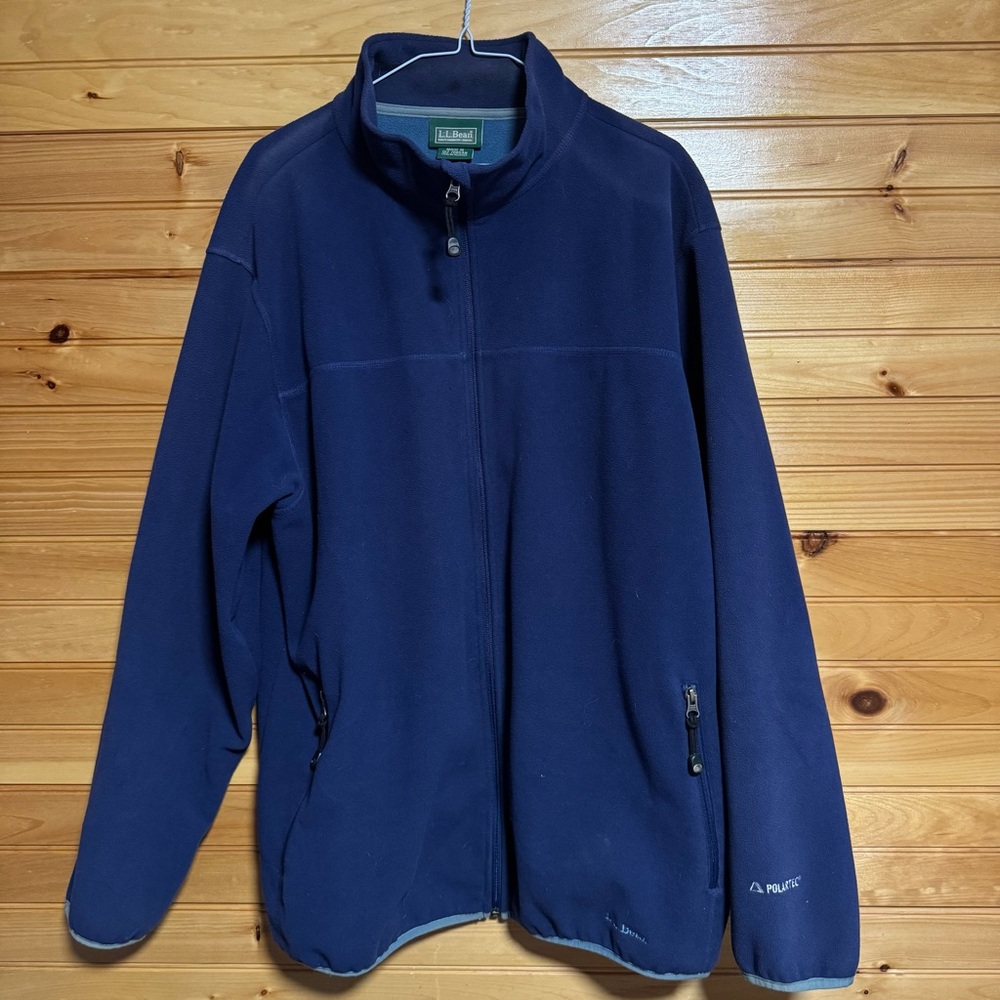 L.L. Bean Men's Deep Blue Polartec Performance Jacket Weather Channel XL Tall